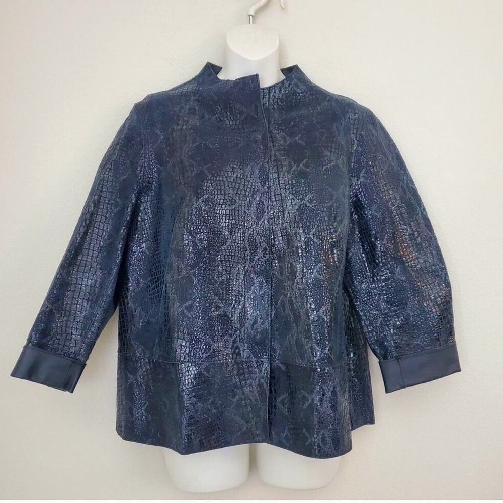 Gorgeous Chicos Navy Blue Metallic Women's Blazer